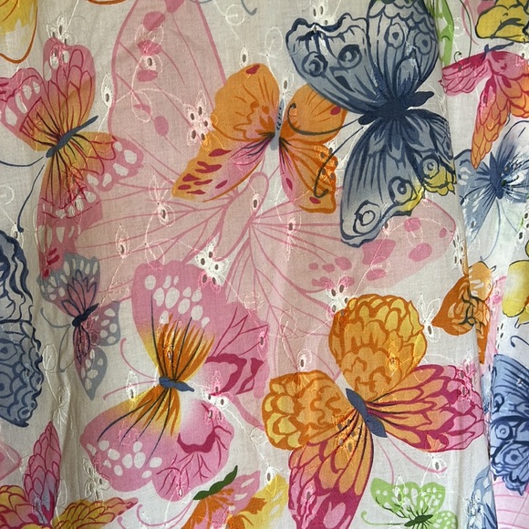 ALFRED DUNNER  Size 16W Butterfly Eyelet Embroidered Cotton Lightweight  $89 NEW - Picture 16 of 16